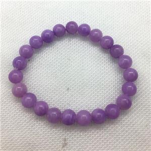 Stretch Jade bracelet, dye, approx 10mm dia, 19pcs per st