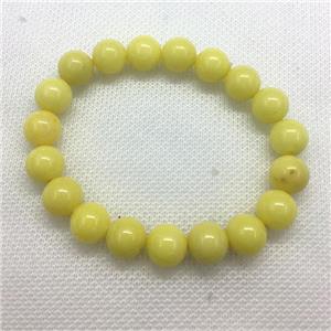 Stretch Jade bracelet, round, dye, approx 6mm, 28pcs per st