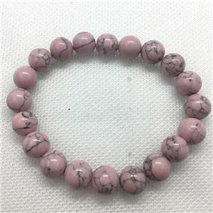 Stretch Jade bracelet, round, dye, approx 16mm dia, 13pcs per st