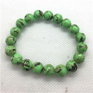 Stretch Jade bracelet, round, dye, approx 16mm dia, 13pcs per st