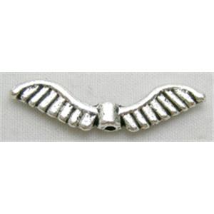 Tibetan Silver Angel Wings beads, 6.5x26mm