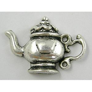 Teapot, Tibetan Silver Non-Nickel, 21x15mm