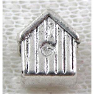 House, Tibetan Silver Non-Nickel, 9x10mm, hole:5mm