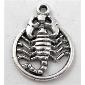 Tibetan Silver scorpion pendant Non-Nickel, 20x26mm