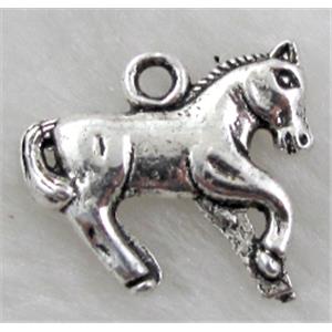 Tibetan Silver Horse Non-Nickel, 18x16mm