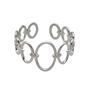 Raw Stainless Steel Ring, approx 6.5-11mm, 18mm dia