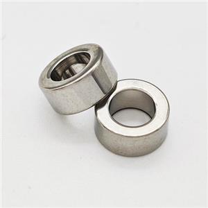 Raw Stainless Steel Rondelle Beads Large Hole, approx 5x10mm, 6mm hole