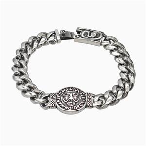 304 Stainless Steel Bracelet Antique Silver, approx 22-45mm, 14-45mm, 13mm, 18cm length