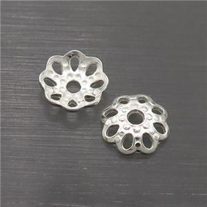Sterling Silver Beadcaps, approx 6mm