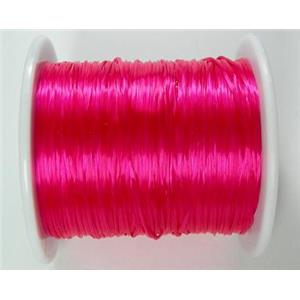 stretchy Crystal wire, flat, hot-pink, 80meters per roll