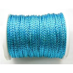 Metallic Cord, Sky Blue, 0.8mm, 100m per roll